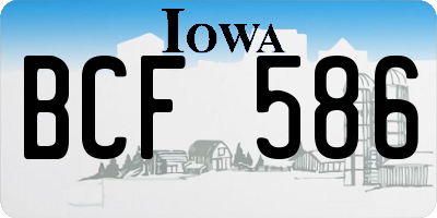IA license plate BCF586