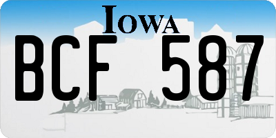 IA license plate BCF587