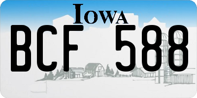 IA license plate BCF588