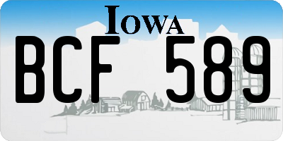 IA license plate BCF589