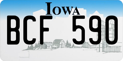 IA license plate BCF590