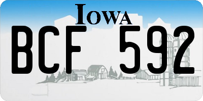 IA license plate BCF592