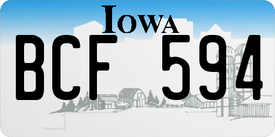 IA license plate BCF594