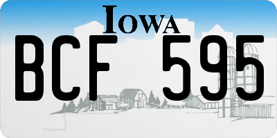 IA license plate BCF595