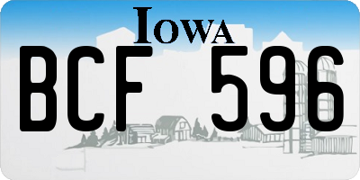 IA license plate BCF596