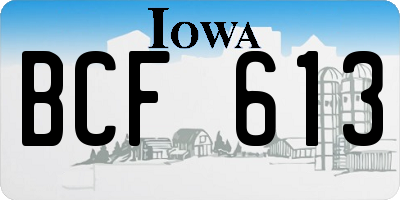 IA license plate BCF613