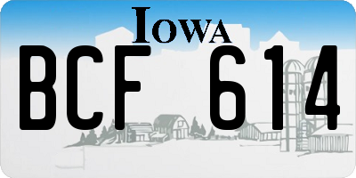 IA license plate BCF614