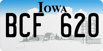 IA license plate BCF620