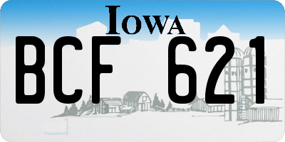 IA license plate BCF621