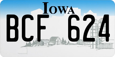 IA license plate BCF624