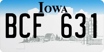 IA license plate BCF631