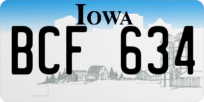 IA license plate BCF634