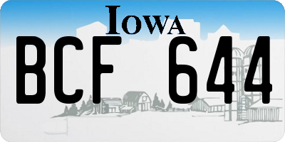 IA license plate BCF644