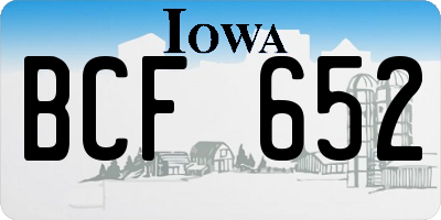 IA license plate BCF652