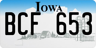 IA license plate BCF653