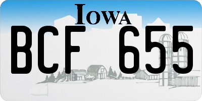 IA license plate BCF655