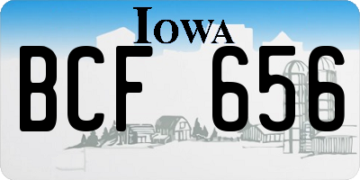 IA license plate BCF656