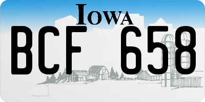 IA license plate BCF658