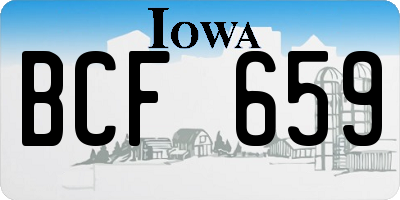IA license plate BCF659