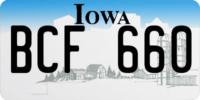 IA license plate BCF660