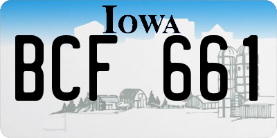 IA license plate BCF661