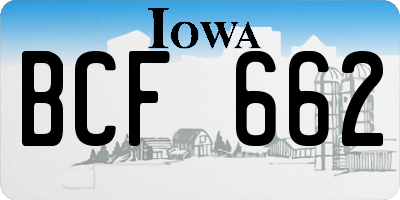 IA license plate BCF662