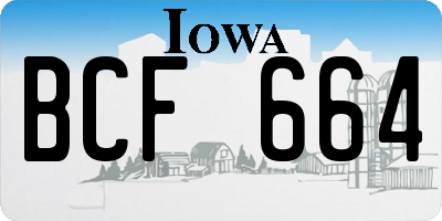 IA license plate BCF664