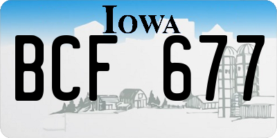 IA license plate BCF677