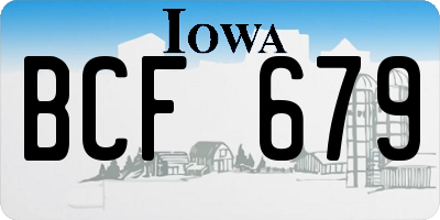 IA license plate BCF679