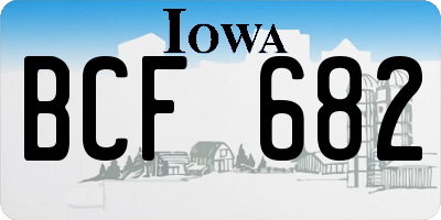 IA license plate BCF682