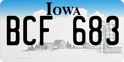 IA license plate BCF683