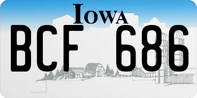 IA license plate BCF686