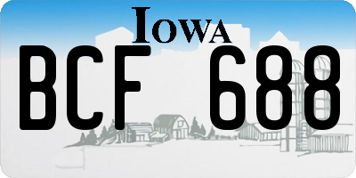 IA license plate BCF688