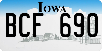 IA license plate BCF690