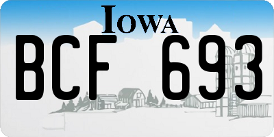 IA license plate BCF693