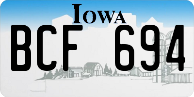 IA license plate BCF694