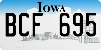 IA license plate BCF695