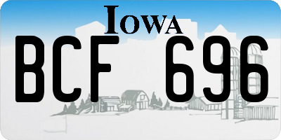 IA license plate BCF696