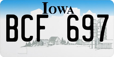 IA license plate BCF697