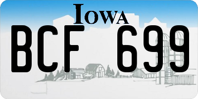IA license plate BCF699