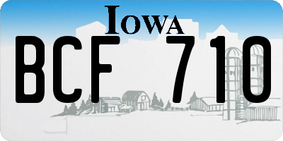 IA license plate BCF710