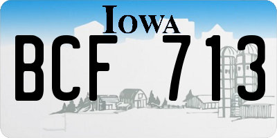 IA license plate BCF713