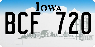 IA license plate BCF720