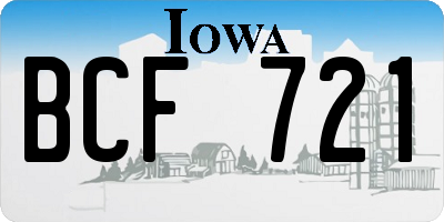 IA license plate BCF721