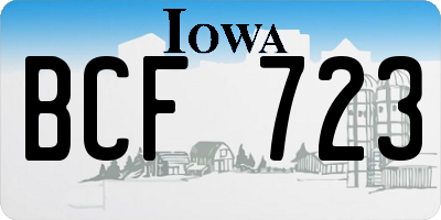IA license plate BCF723