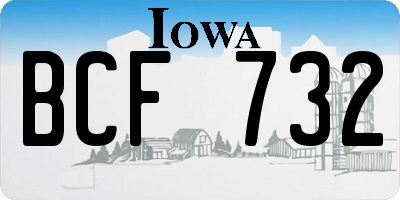 IA license plate BCF732