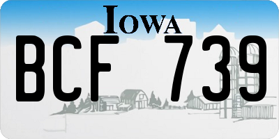 IA license plate BCF739