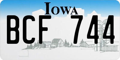 IA license plate BCF744