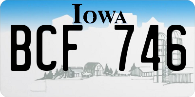 IA license plate BCF746