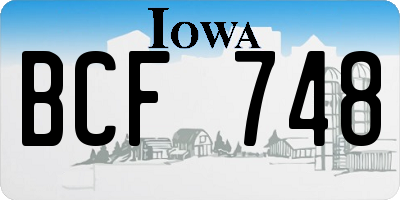 IA license plate BCF748